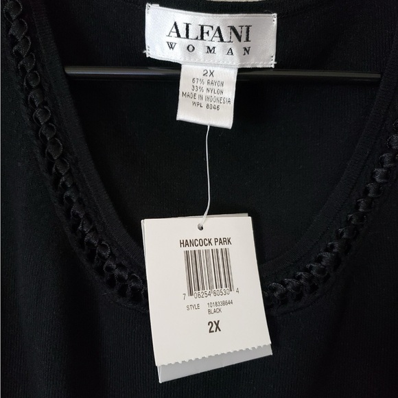 Alfani Elegant Black Tank Top New with Tags - Picture 2 of 5